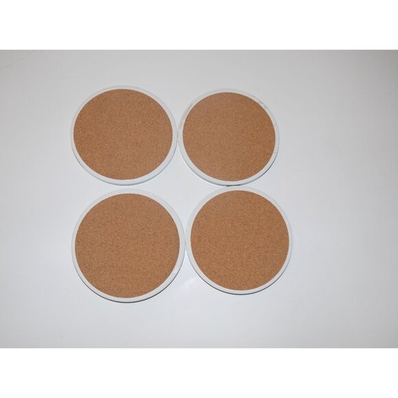 Beverage Coaster - Ceramic Coasters with Cork Liner, Jack and Sally (4 Pcs) - Picture 4 of 4